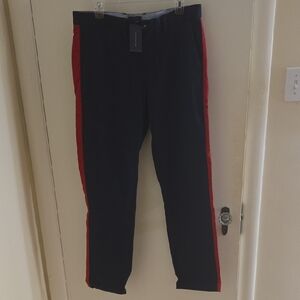 Tommy Hilfiger Black and Red Joggers Athletic Sweatpants